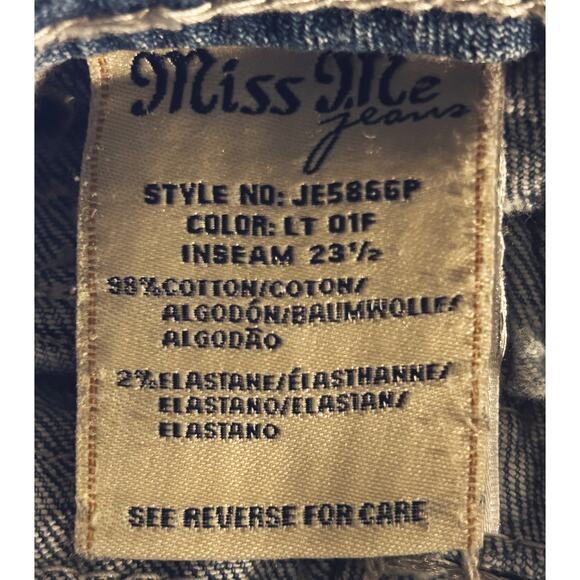 Miss Me Low-Rise Cuffed Capri Jeans 27X23.5" - Picture 9 of 9